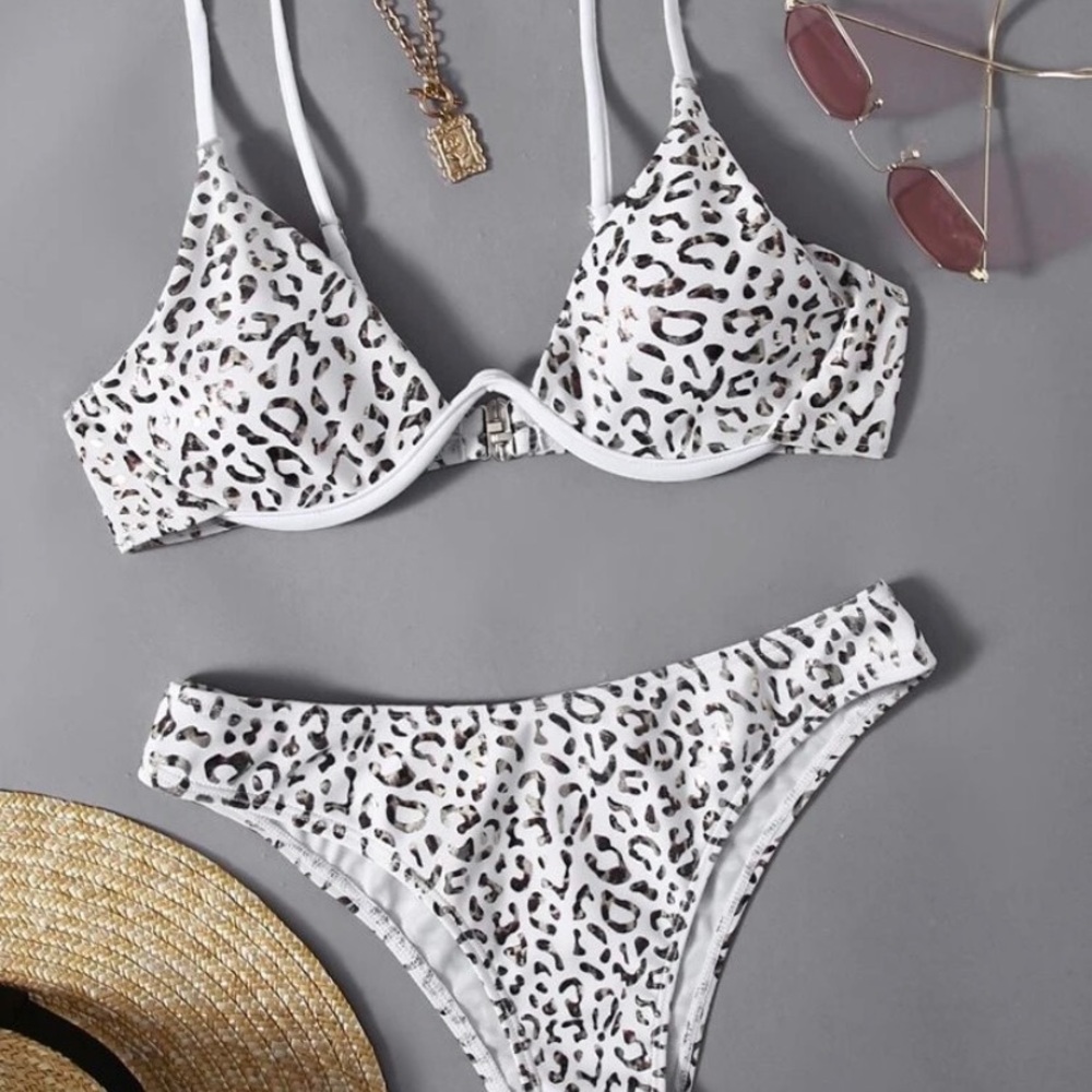 ROMWE SwimSuit - cheetah & white